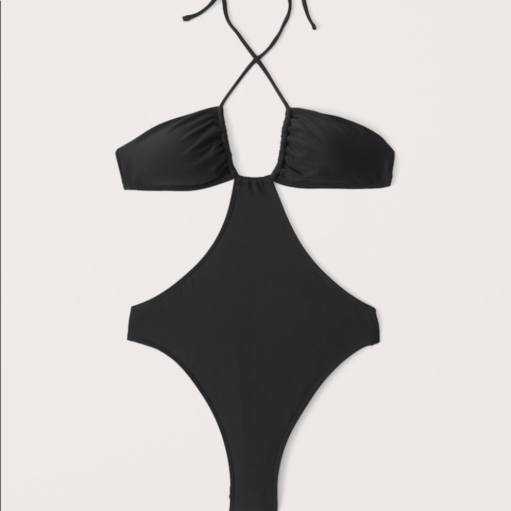 Abercrombie & Fitch Cross Halter One Piece Swimsuit
